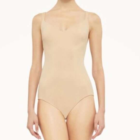 Wolford Women's Medium Cup C Tan Forming Sculpting Adjustable Straps Bodysuit - Picture 1 of 8